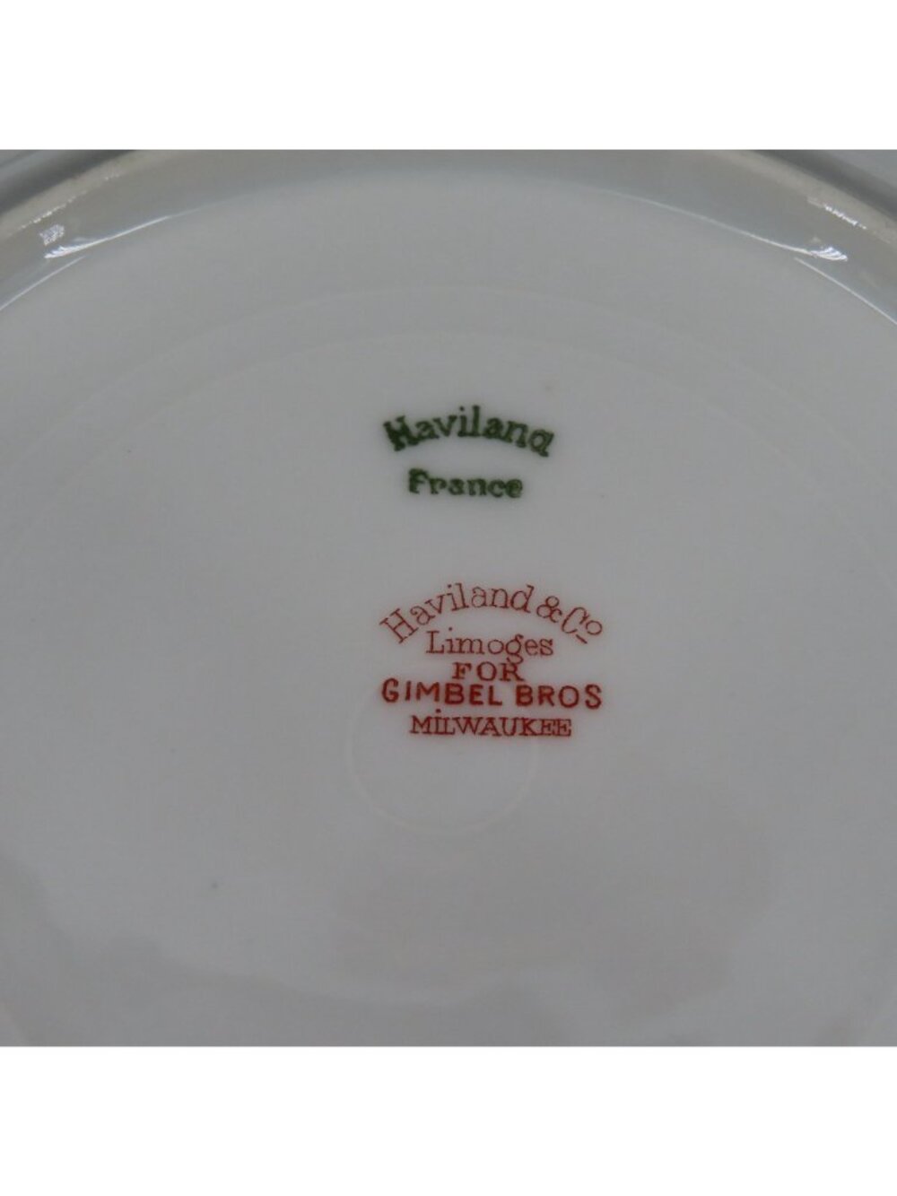 Haviland Limoges Set 3 Plates 7.25in Pink Rose Flower Gold Scallop Gimbel Bros - Picture 7 of 11